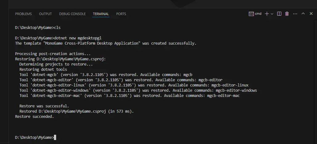 instantiating a MonoGame project with OpenGL