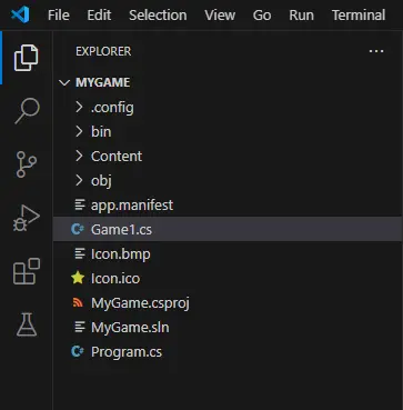 MonoGame Project Created
