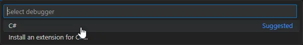 selecting the debugger
