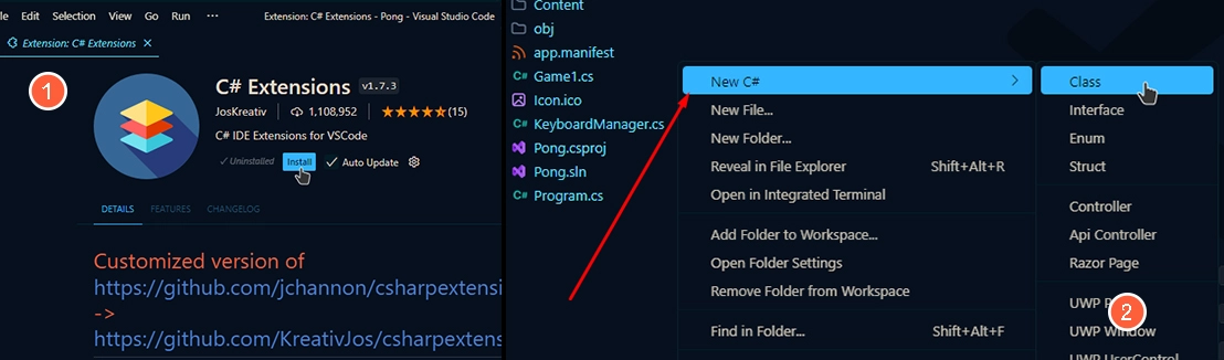 creating a new file in vscode using an extension