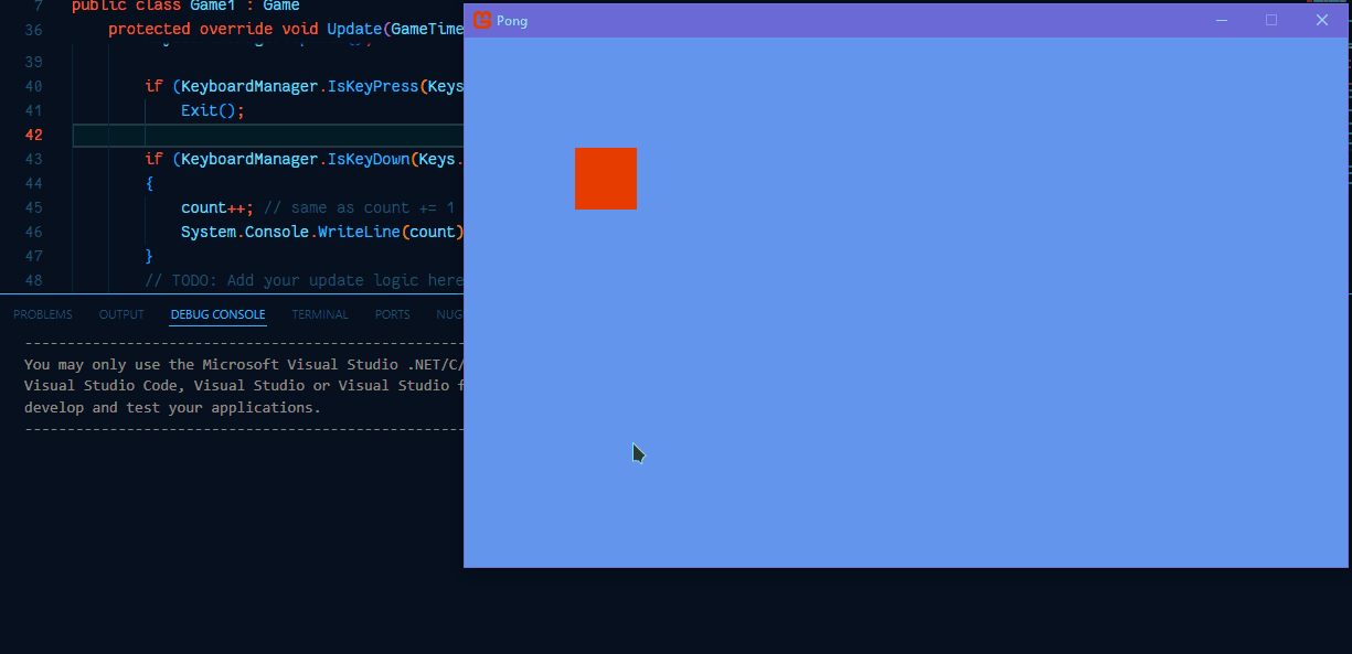 incrementing count when holding space