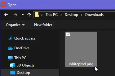 Opening the pixel image