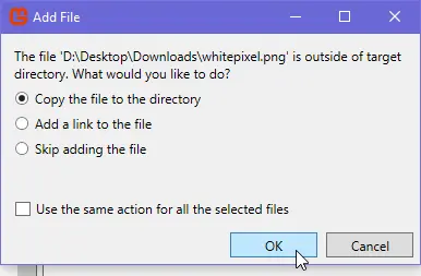 Add File prompt