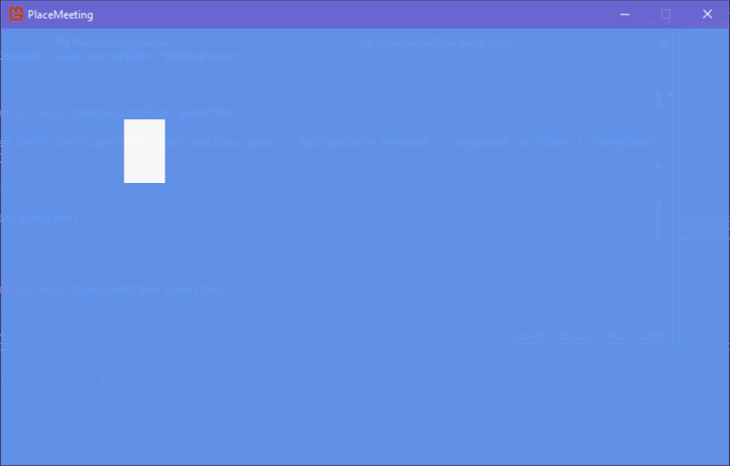 square moving out of the screen bounds