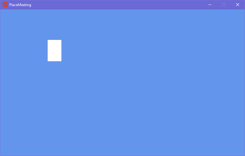 rectangle moving to the right and stopping