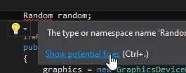 show potential fixes popup