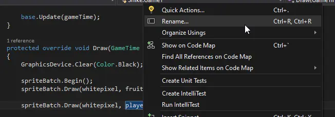 renaming a variable