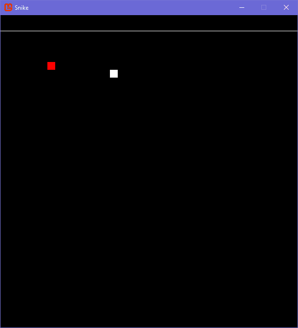 a small part of the snake appearing on the center of the screen solved