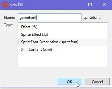 creating a spritefont