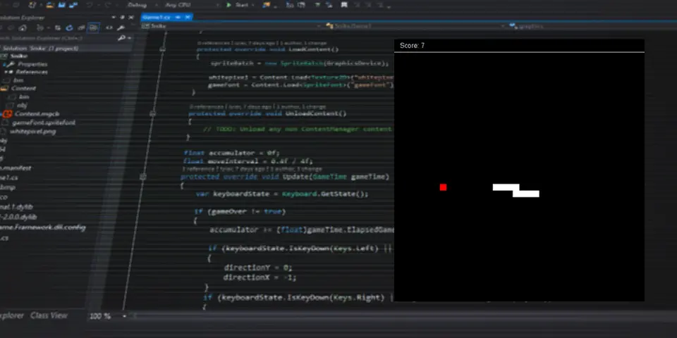 Coding a Snake game
